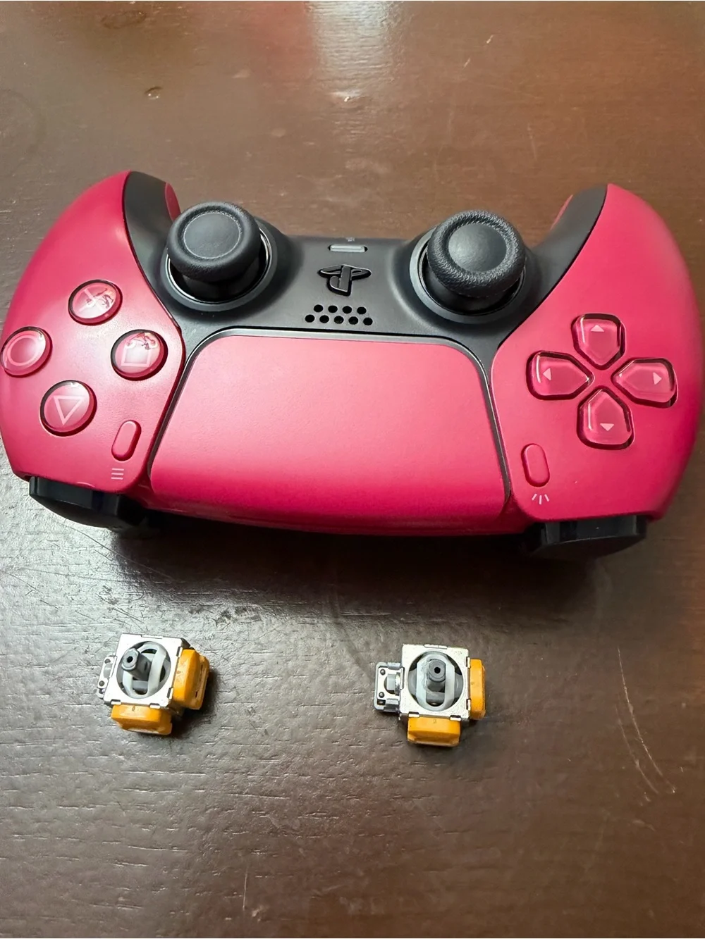 Custom red controller for ps5 hall efect upgrade